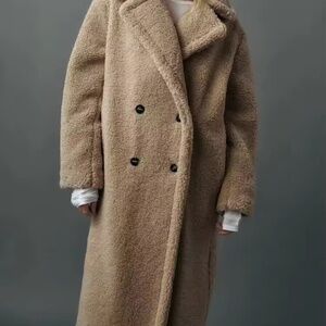 Bronwyn Lamb Overcoat - Wheat Color